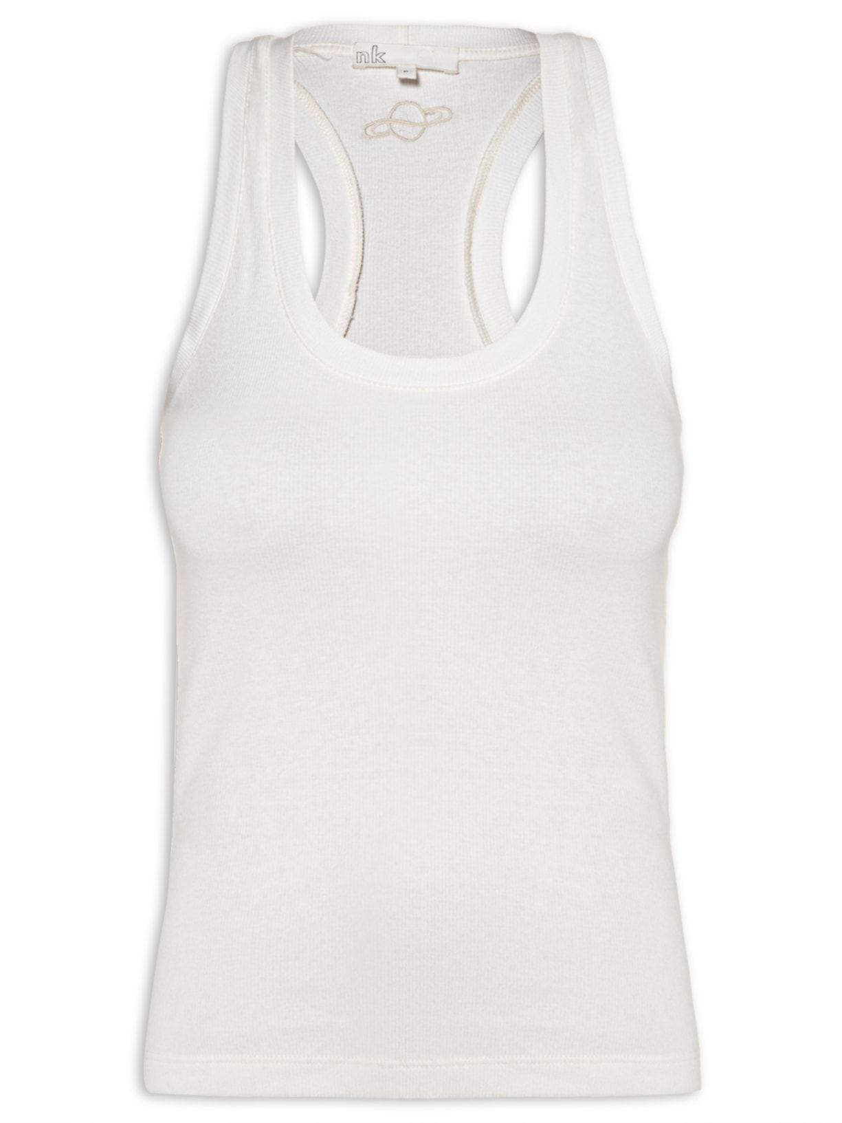 Regata Feminina Canelada Fabia Branco Nk