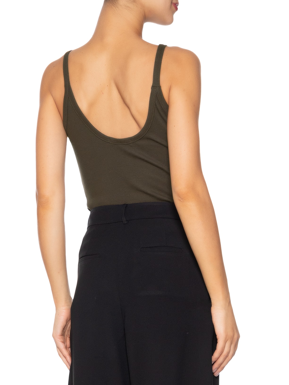 Regata Feminina Canelada Fivela Sam Marrom Nk