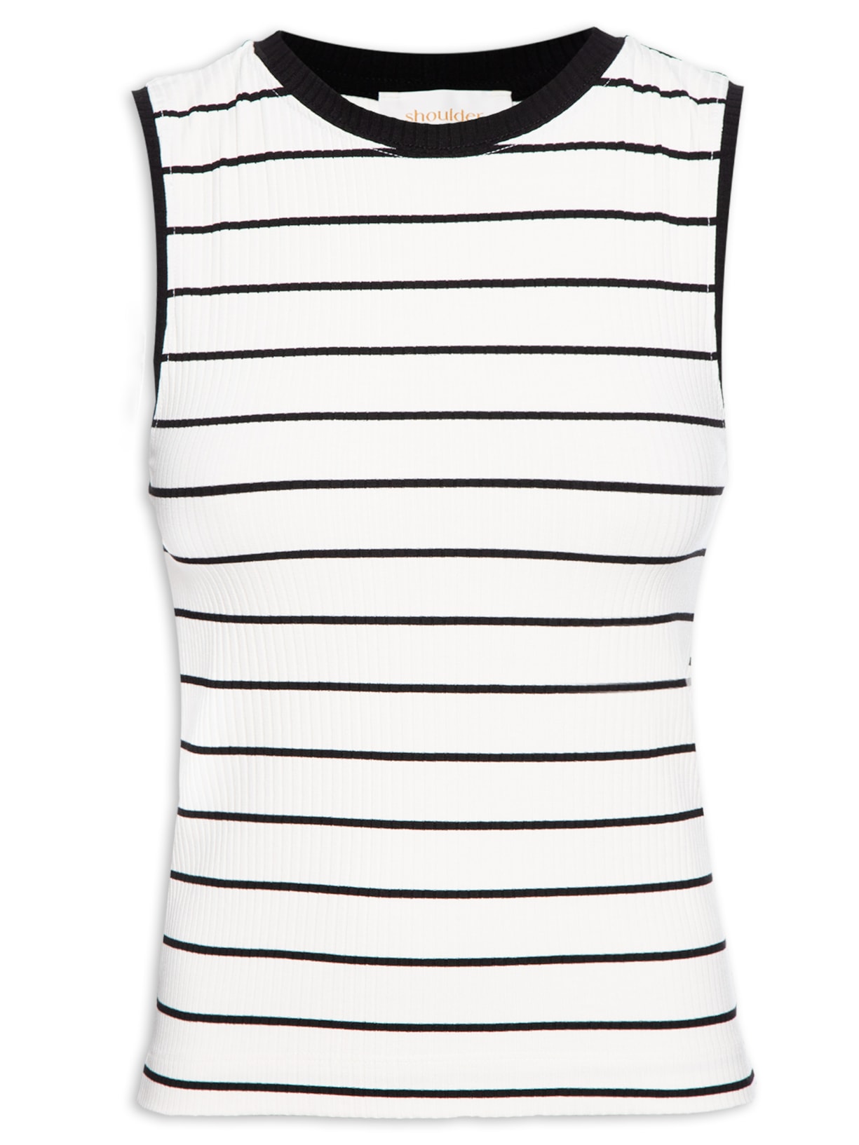 Regata Feminina Canelada Listrada - Off White