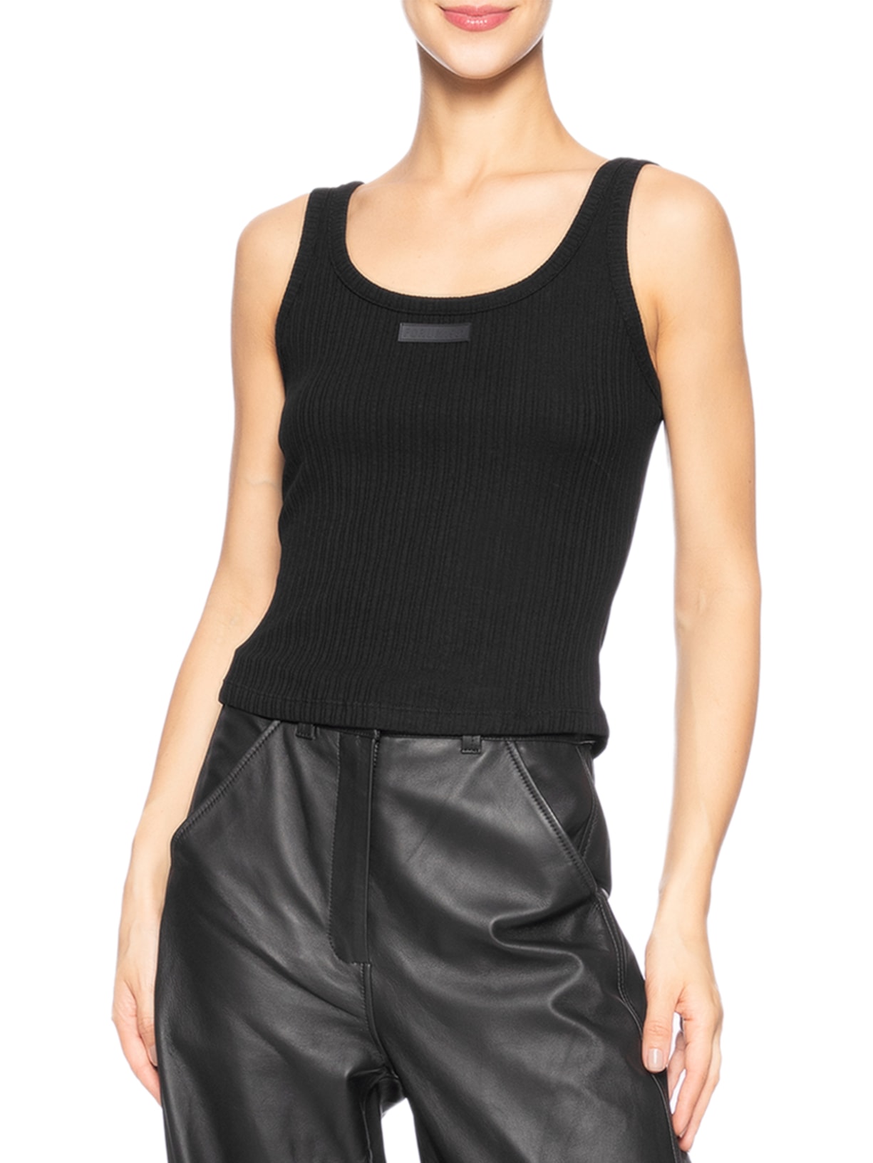 Regata Feminina Canelada Preto Forum