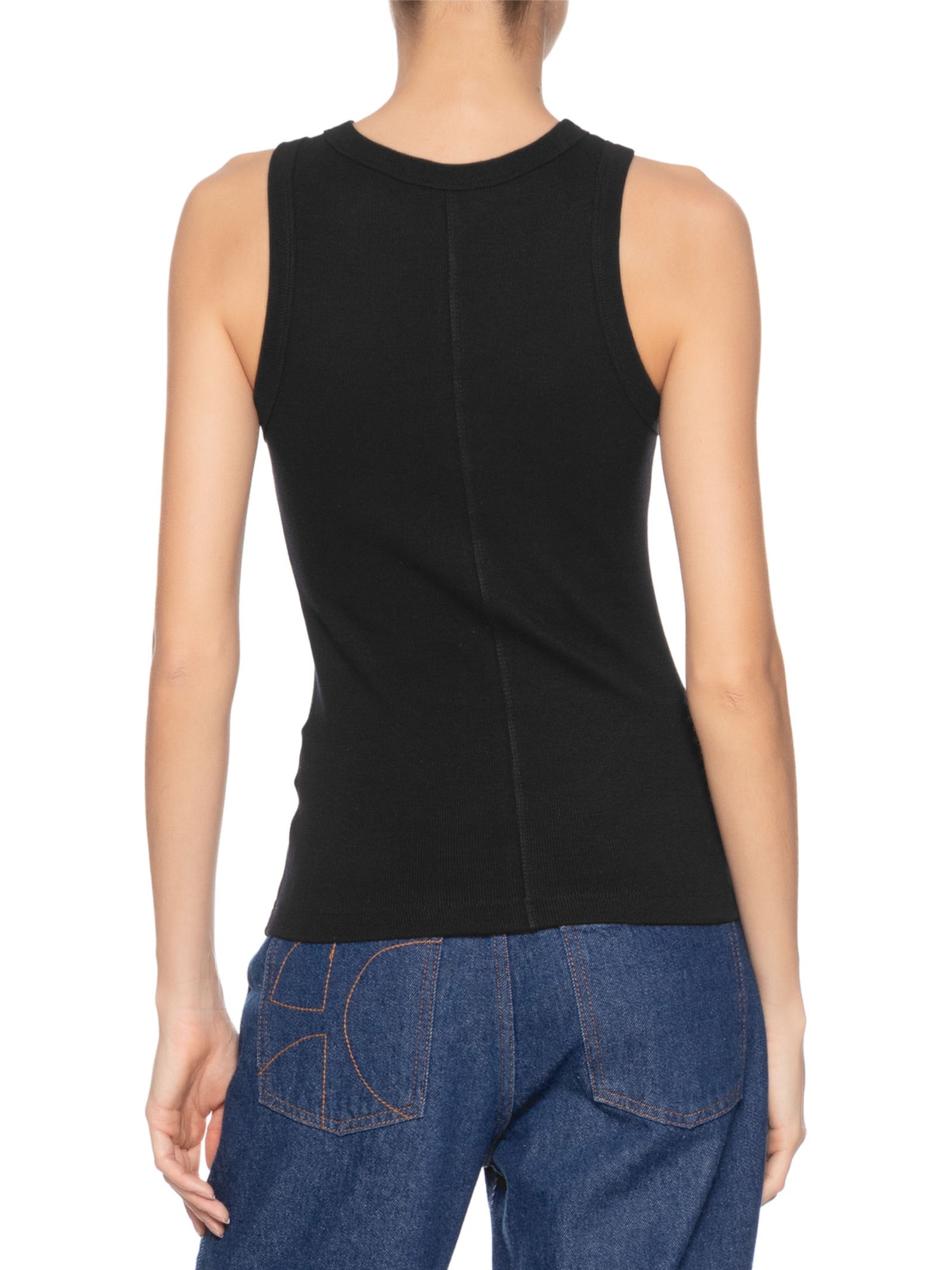 Regata Feminina Canelada Preto Camys