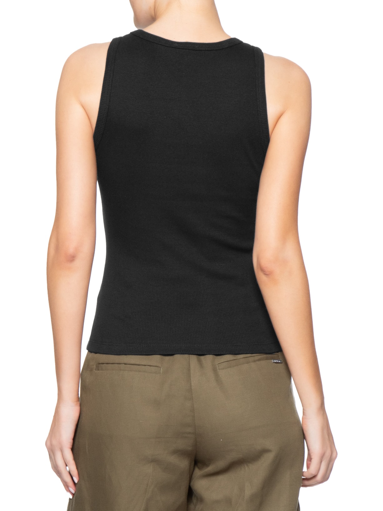 Regata Feminina Canelada Preto Forum