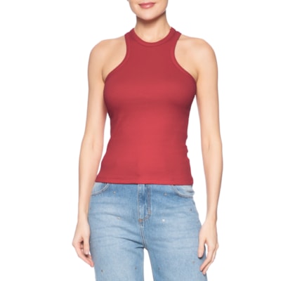 Regata Feminina Canelada - Vermelho