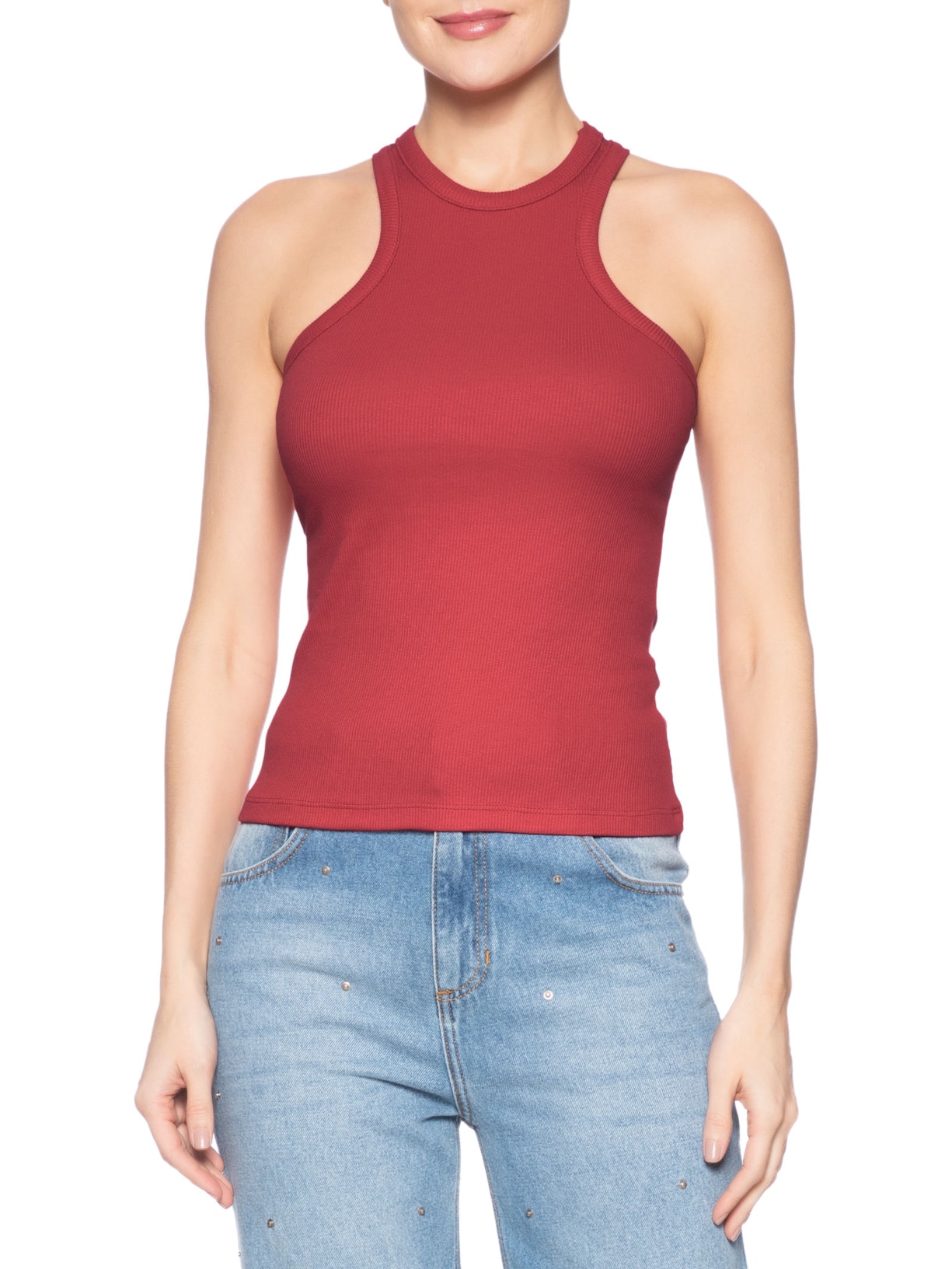 Regata Feminina Canelada - Vermelho