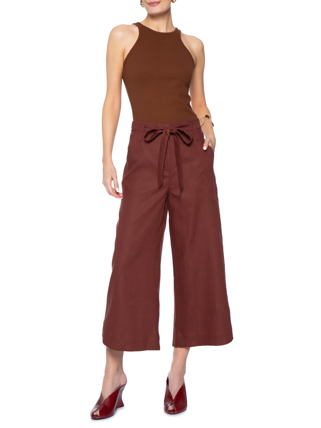 Regata Feminina Cherry II Marrom Le Lis
