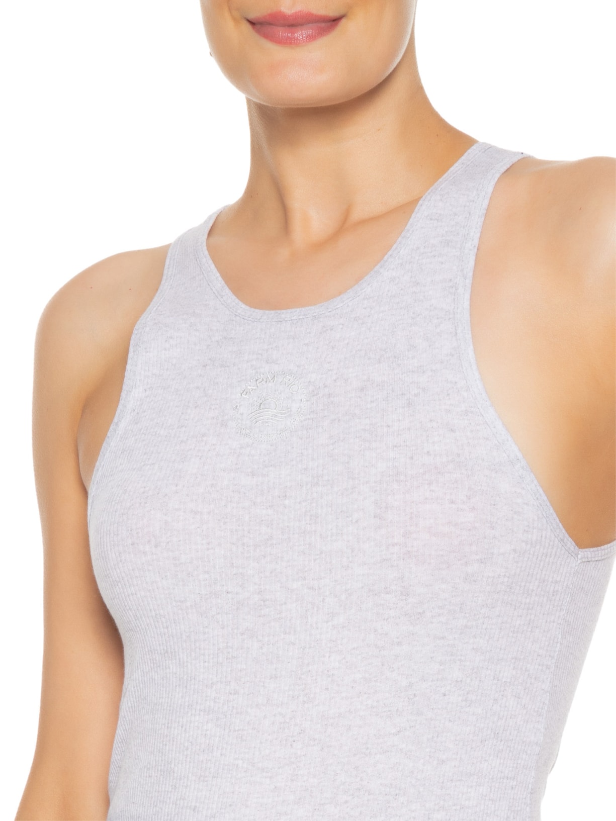 Regata Feminina Colorido Por Natureza Cinza Farm Praia