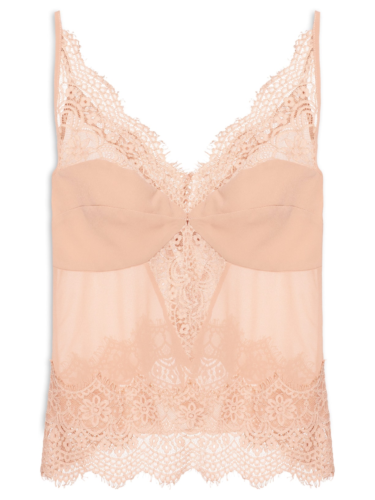 Regata Feminina Com Aplicação De Renda Bege '2Essential