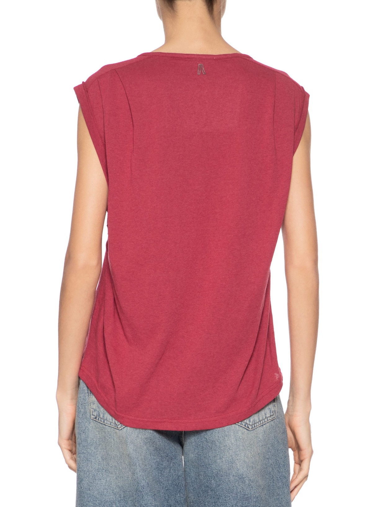 Regata Feminina Com Pregas No Ombro Vermelho Animale Jeans