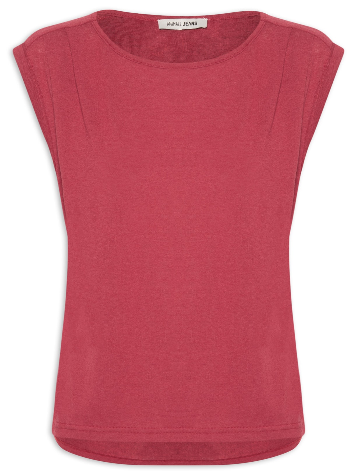 Regata Feminina Com Pregas No Ombro Vermelho Animale Jeans