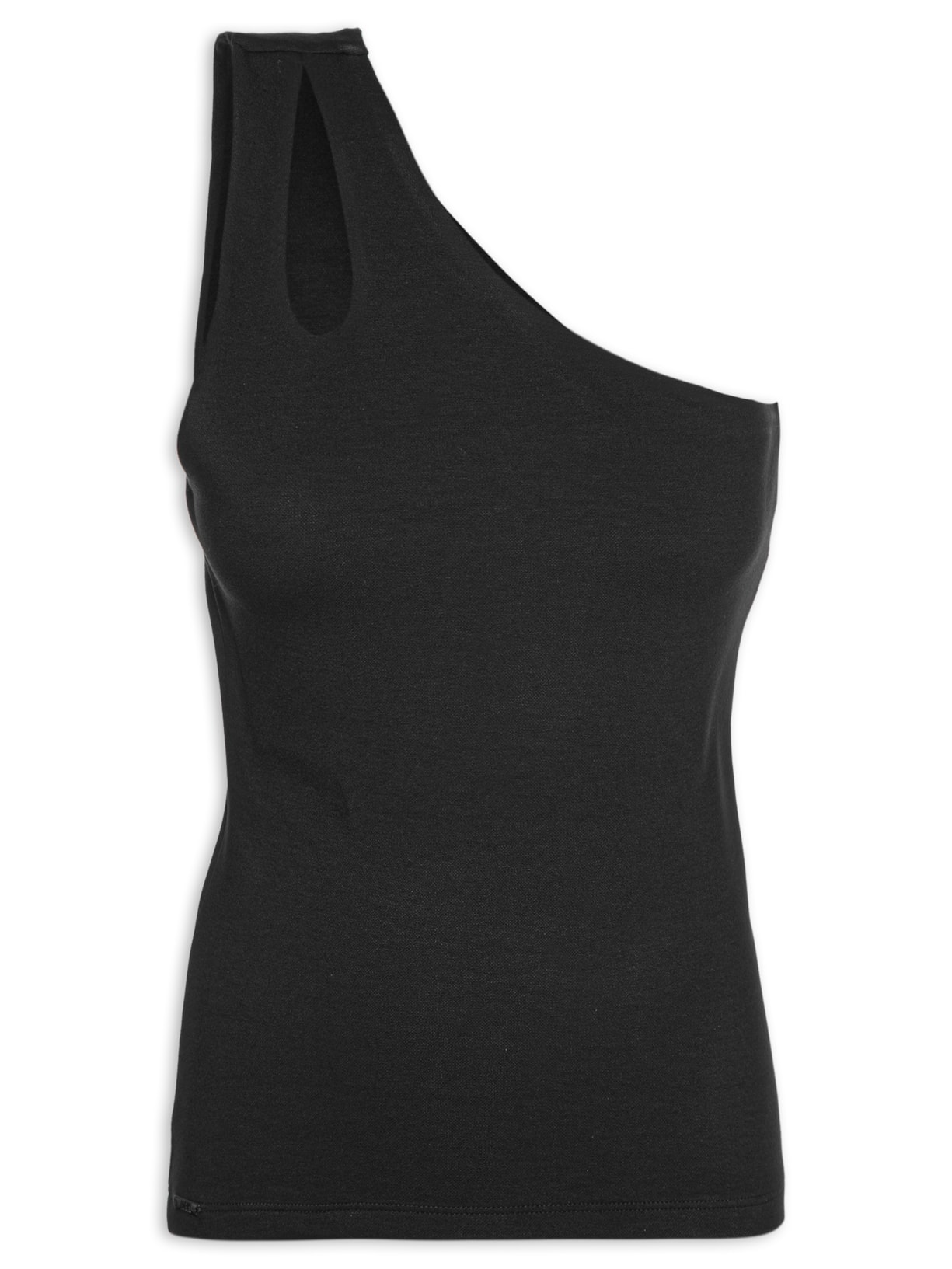 Regata Feminina Com Recorte - Preto