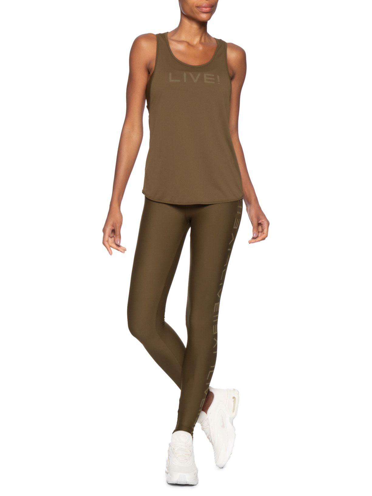 Regata Feminina Comfort Marrom Live!