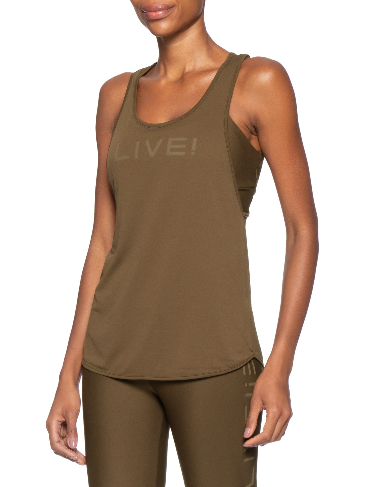 Regata Feminina Comfort Marrom Live!