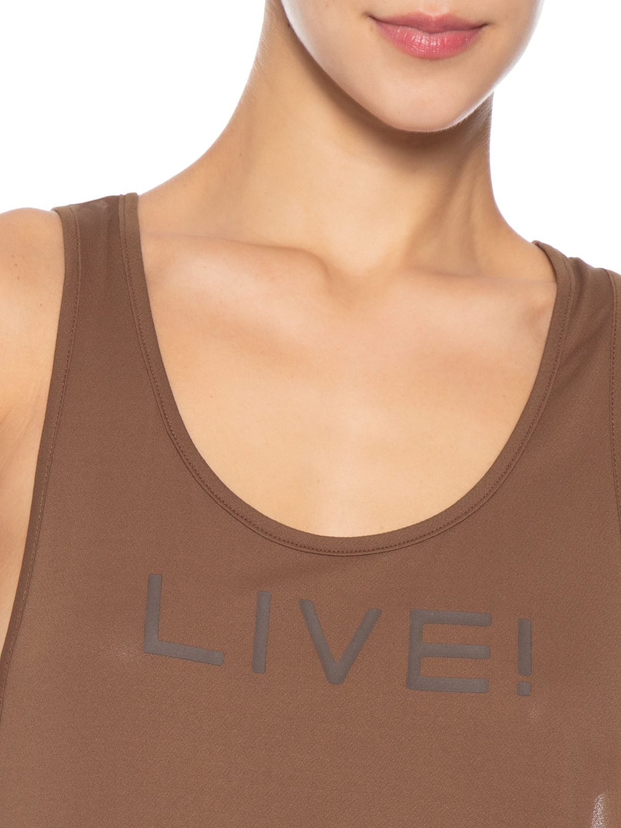 Regata Feminina Comfort Marrom Live!