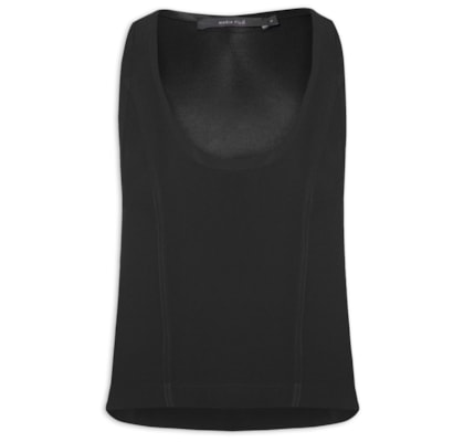 Regata Feminina Crepe - Preto