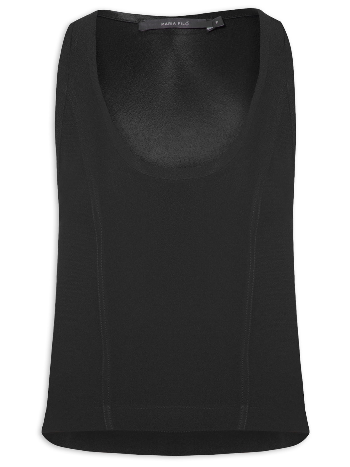 Regata Feminina Crepe - Preto