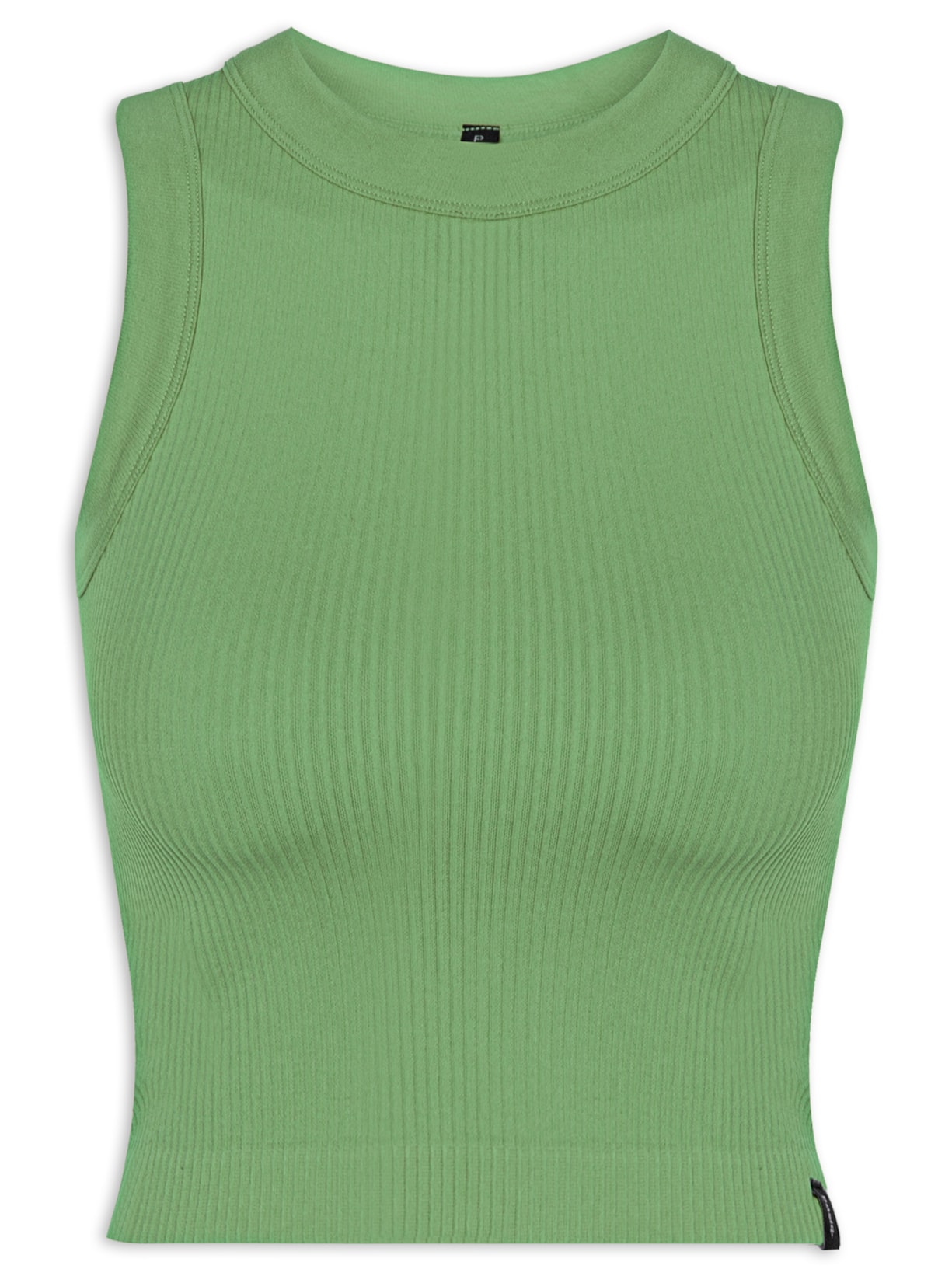 Regata Feminina Cropped Decote Redondo - Verde