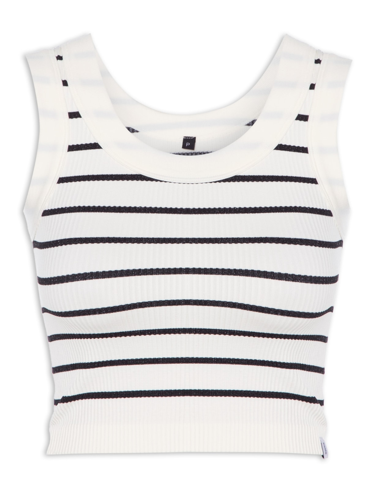 Regata Feminina Cropped Decote U - Branco