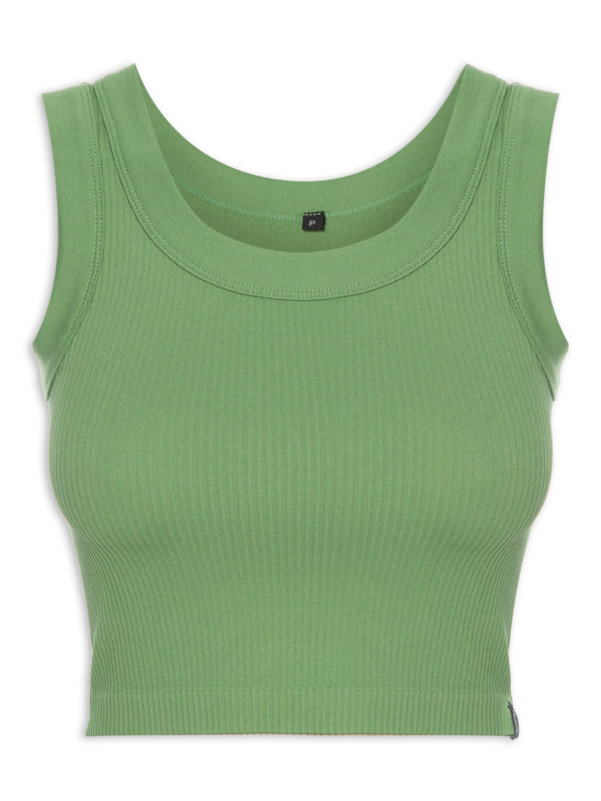 Regata Feminina Cropped Decote U - Verde