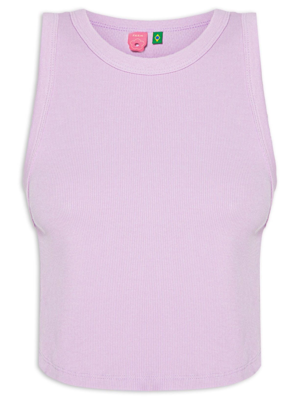 Regata Feminina Cropped Rib - Roxo