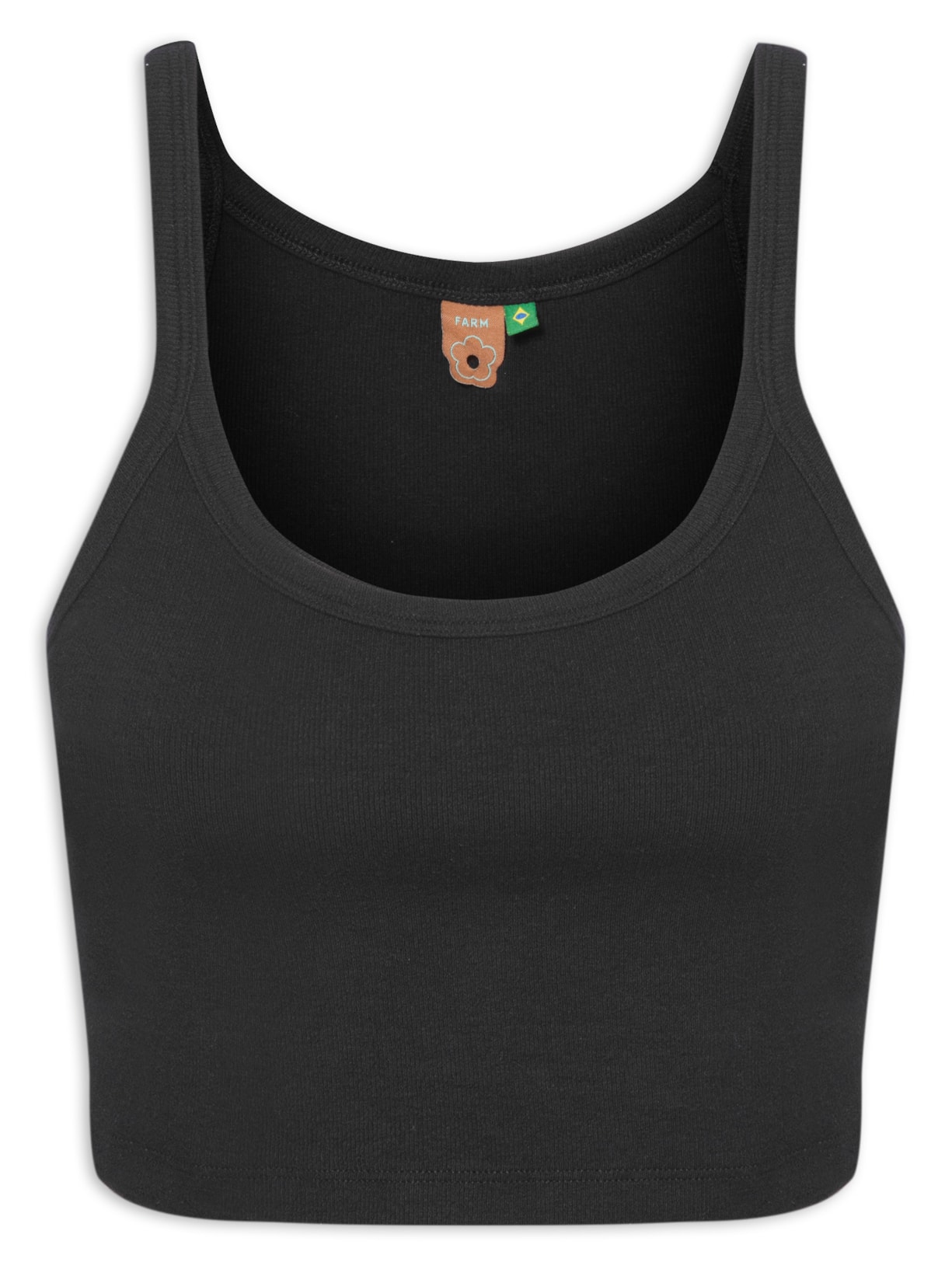 Regata Feminina Cropped Rita - Preto