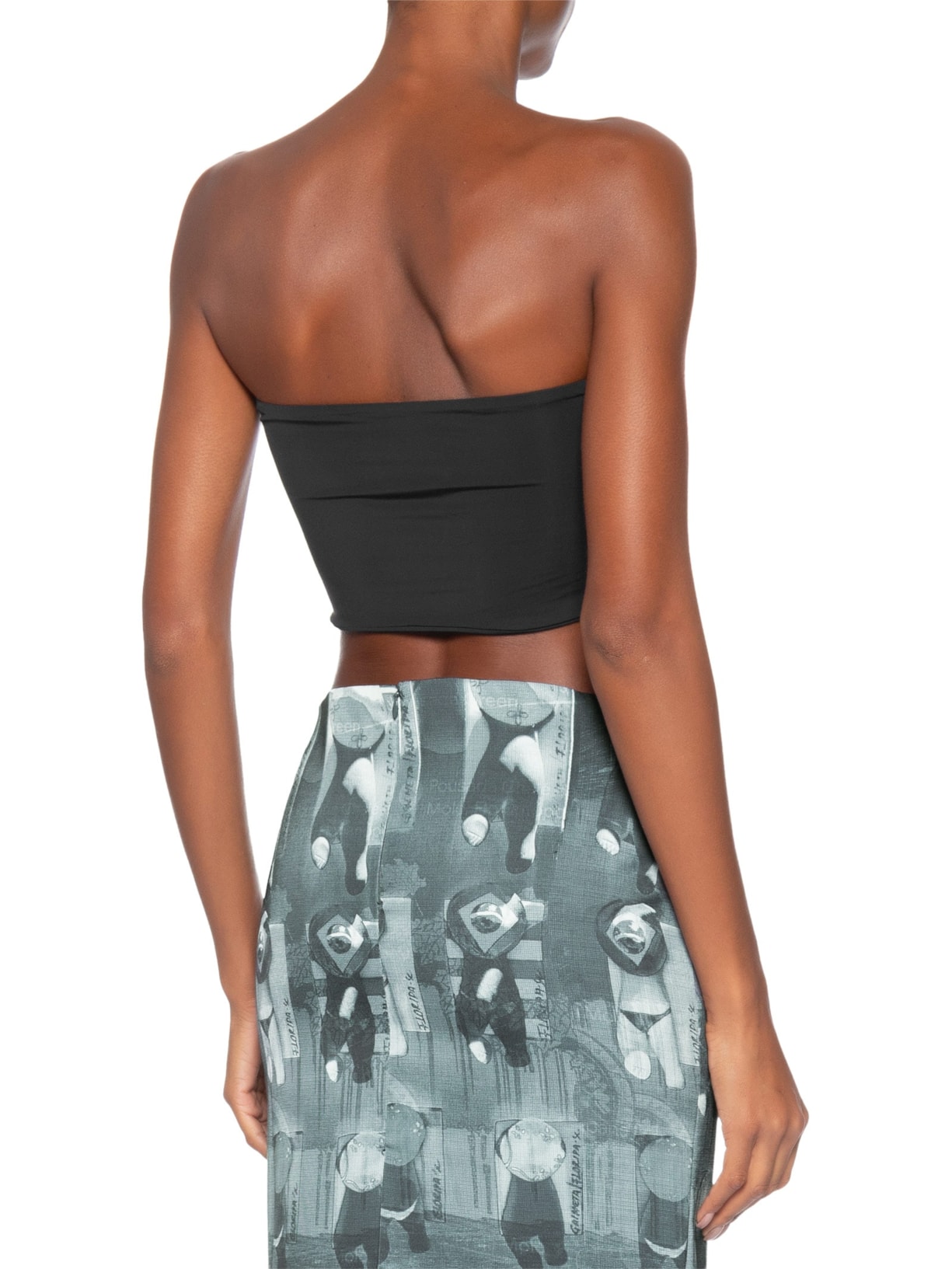 Regata Feminina Cropped Satin Preto Galavote