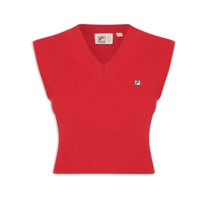 Regata Feminina Cropped Tricot Ag - Vermelho