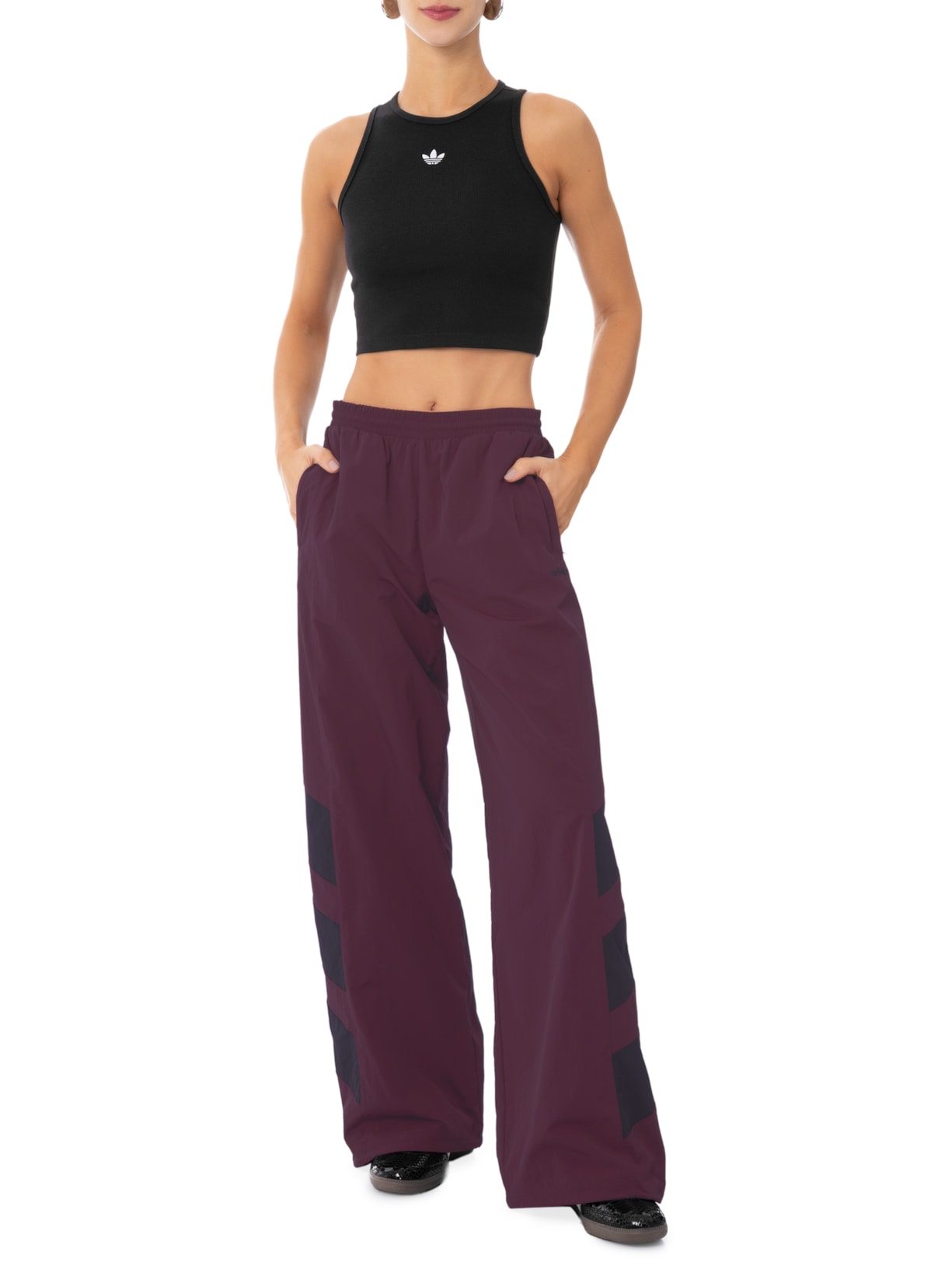 Regata Feminina Curta Trefoil Ess Preto Adidas Originals