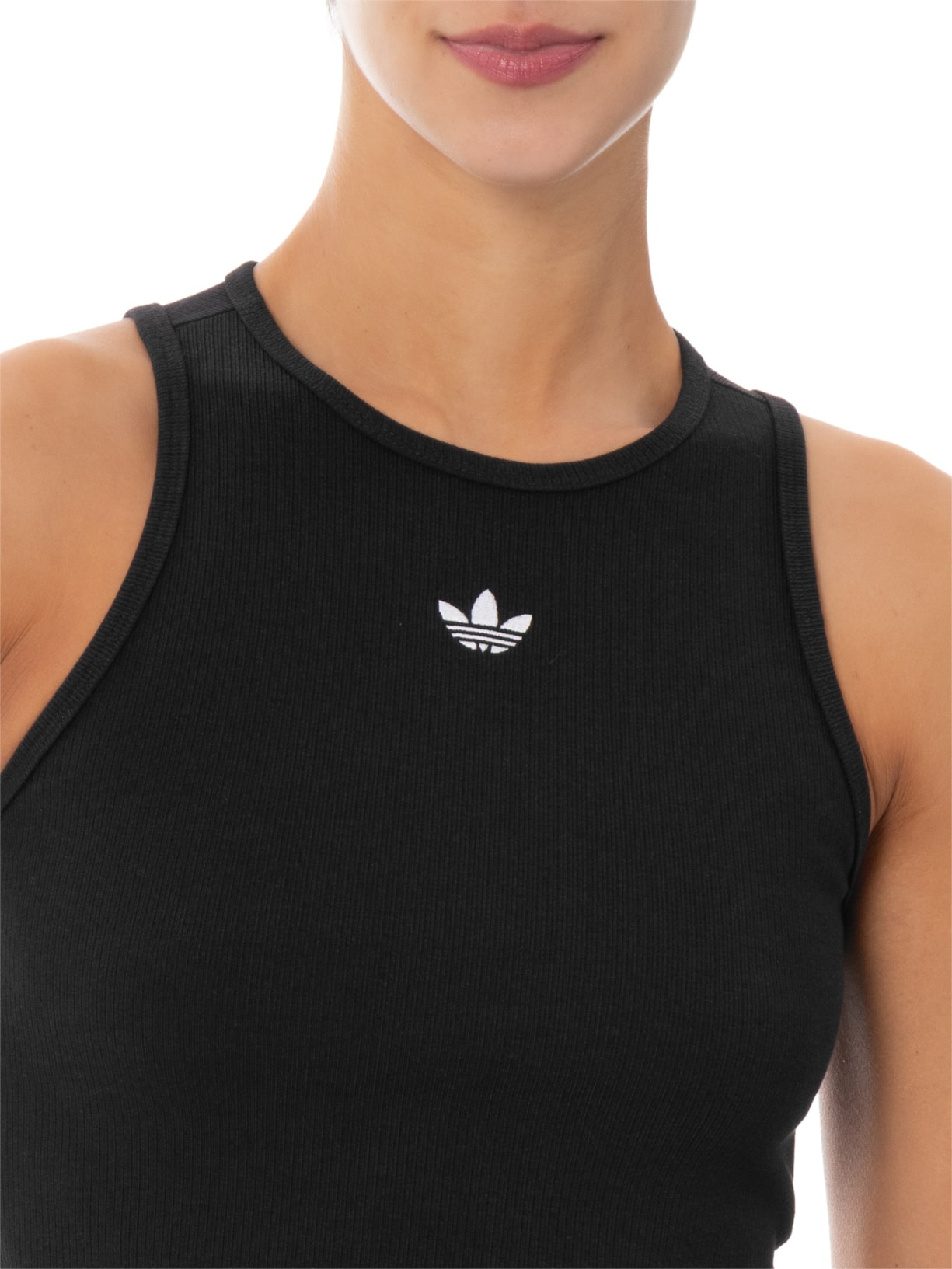 Regata Feminina Curta Trefoil Ess Preto Adidas Originals