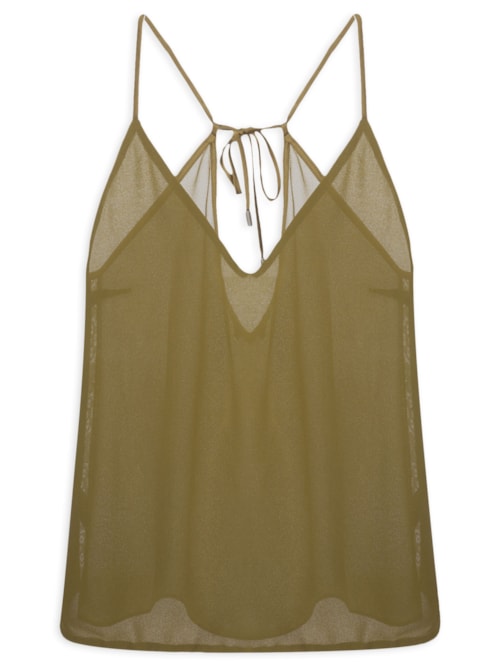 Regata Feminina De Georgette - Verde