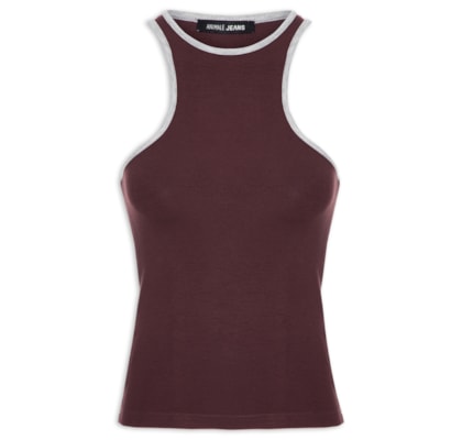 Regata Feminina De Malha Nadador - Marrom