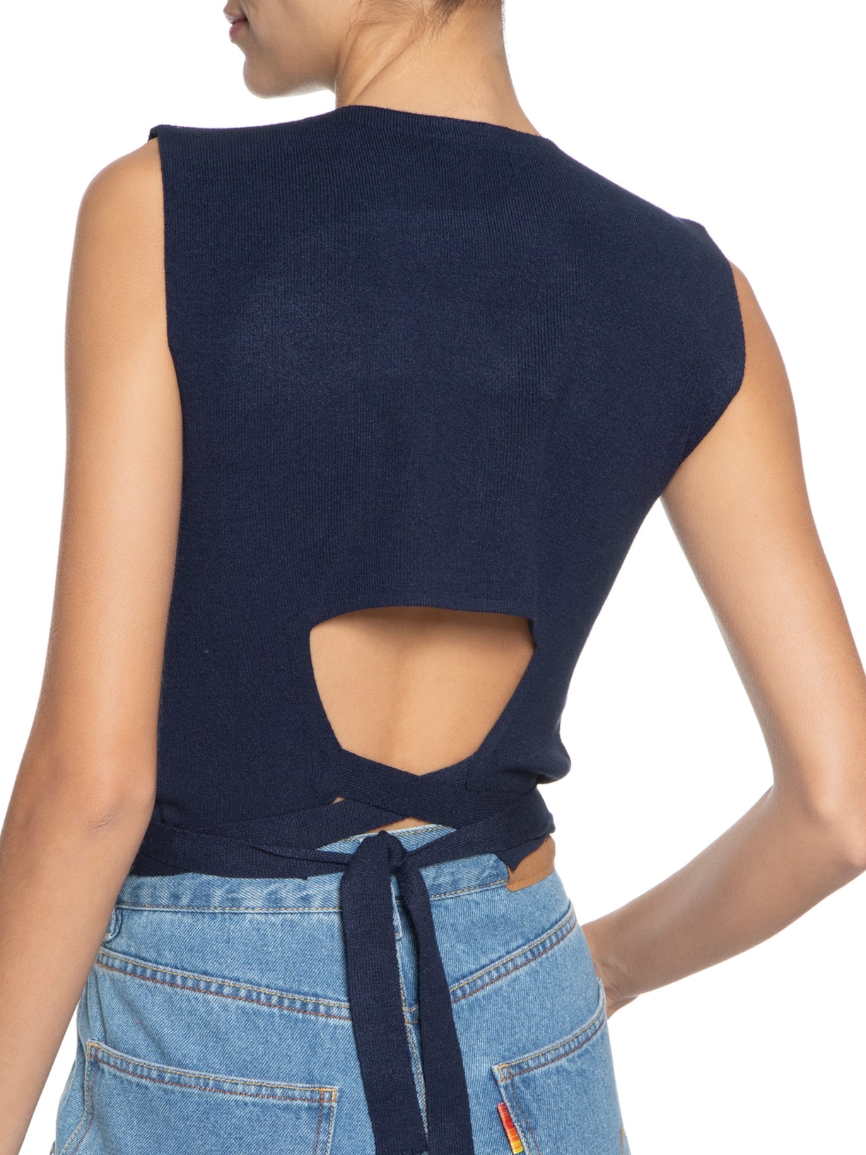 Regata Feminina De Tricot Azul Market 33