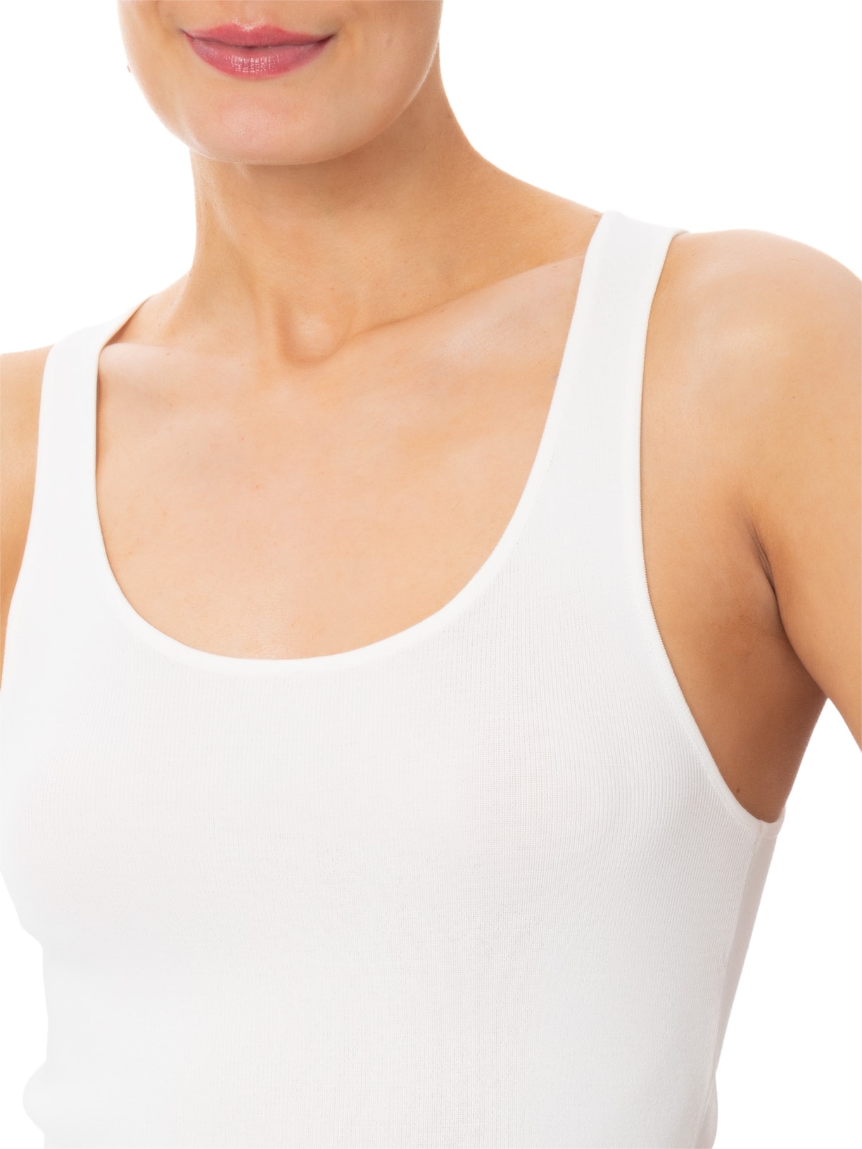 Regata Feminina De Tricot Básica Branco Animale Jeans
