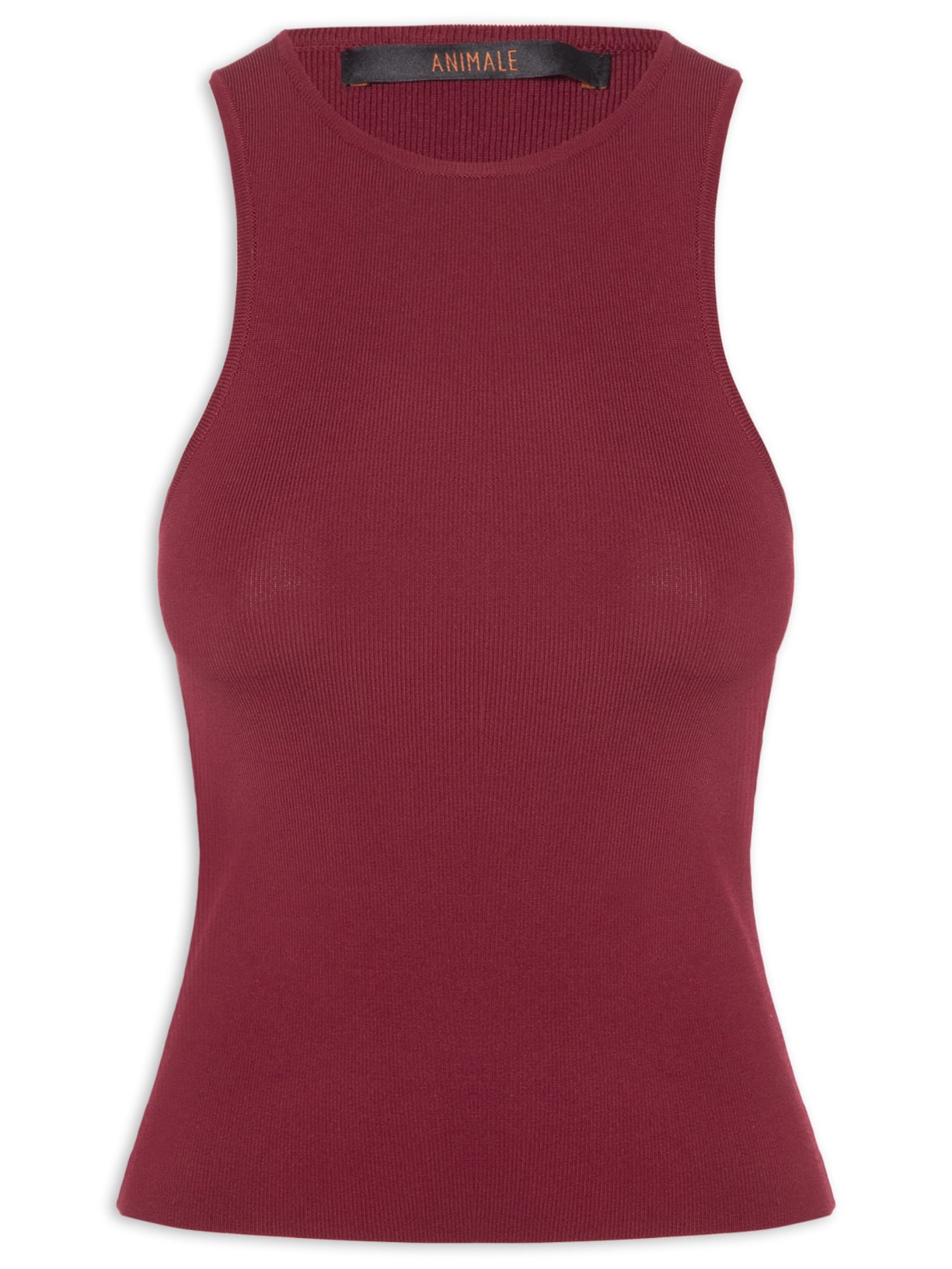 Regata Feminina De Tricot Básica Color Vermelho Animale