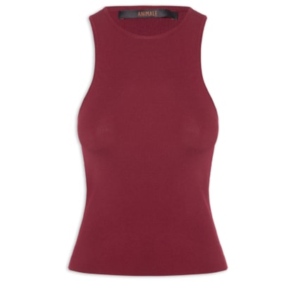 Regata Feminina De Tricot Básica - Vermelho