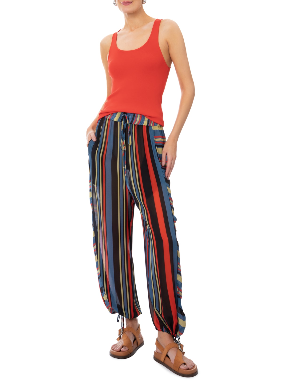 Regata Feminina De Tricot Básica Vermelho Animale Jeans