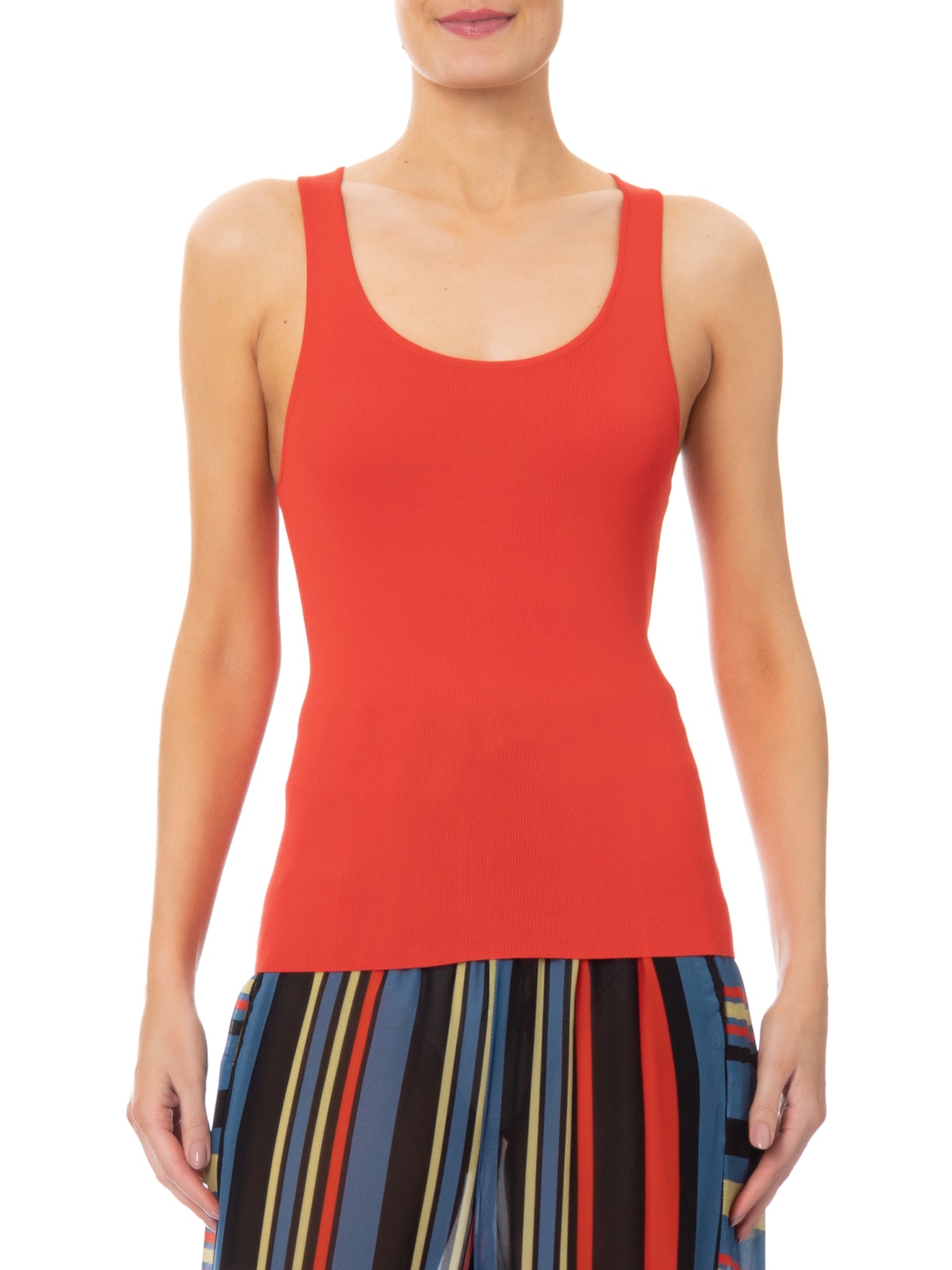 Regata Feminina De Tricot Básica Vermelho Animale Jeans