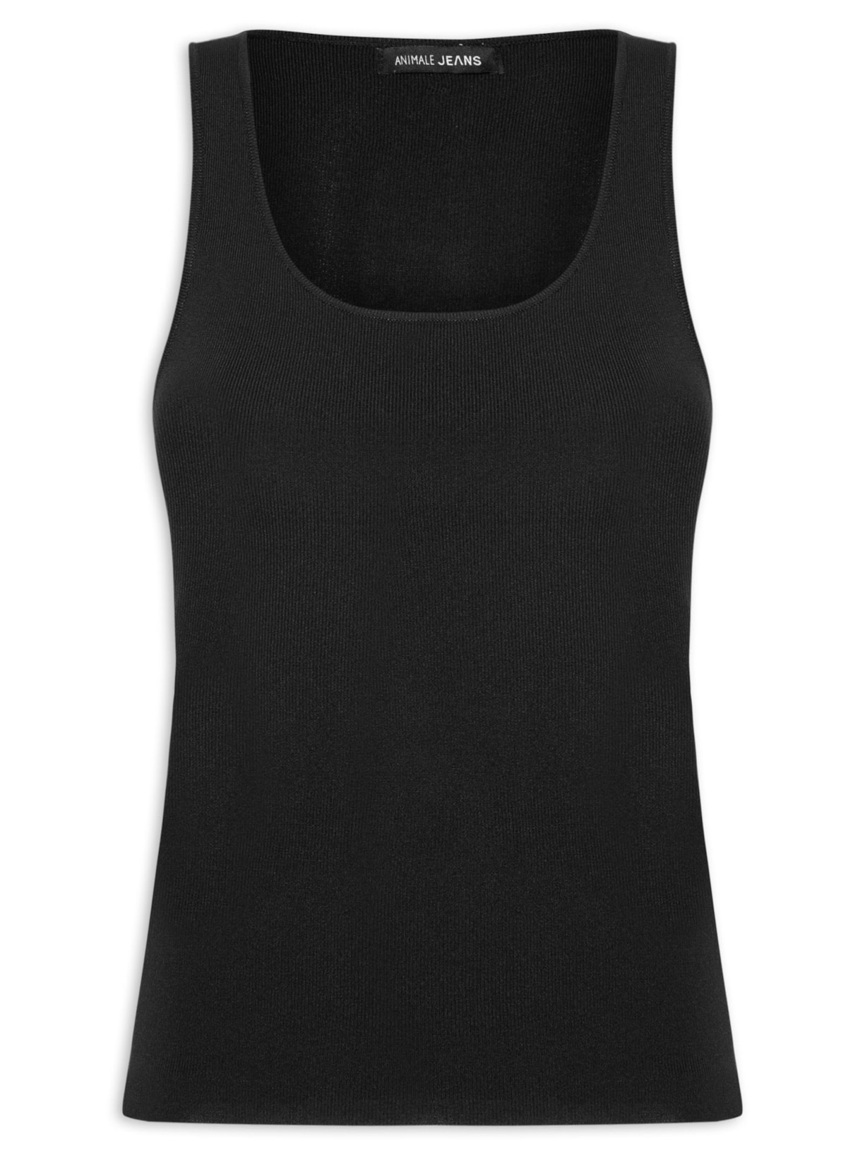 Regata Feminina de Tricot Básica – Preto Animale Jeans