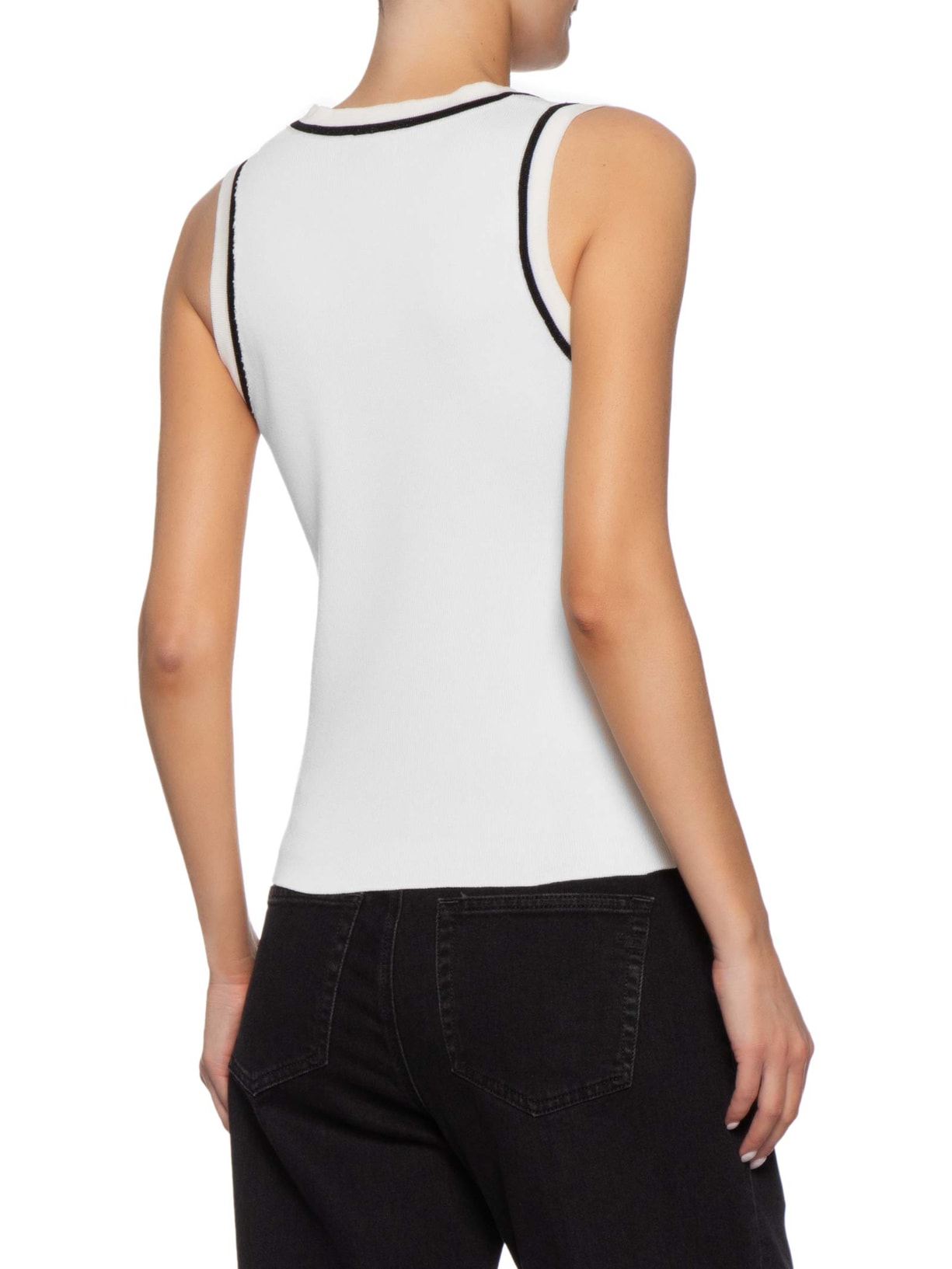 Regata Feminina De Tricot Branco Market 33