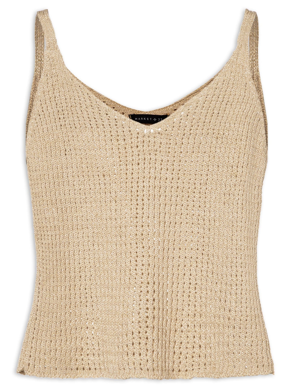 Regata Feminina De Tricot Com Lurex Bege Market 33