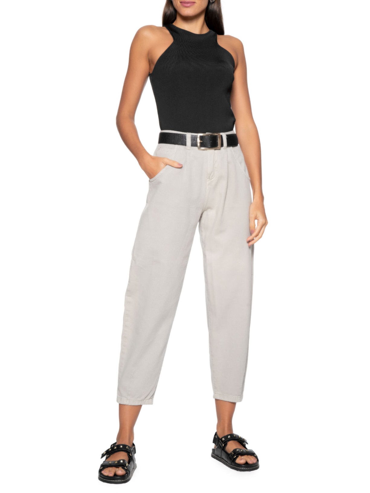 Regata Feminina De Tricot Preto Market 33