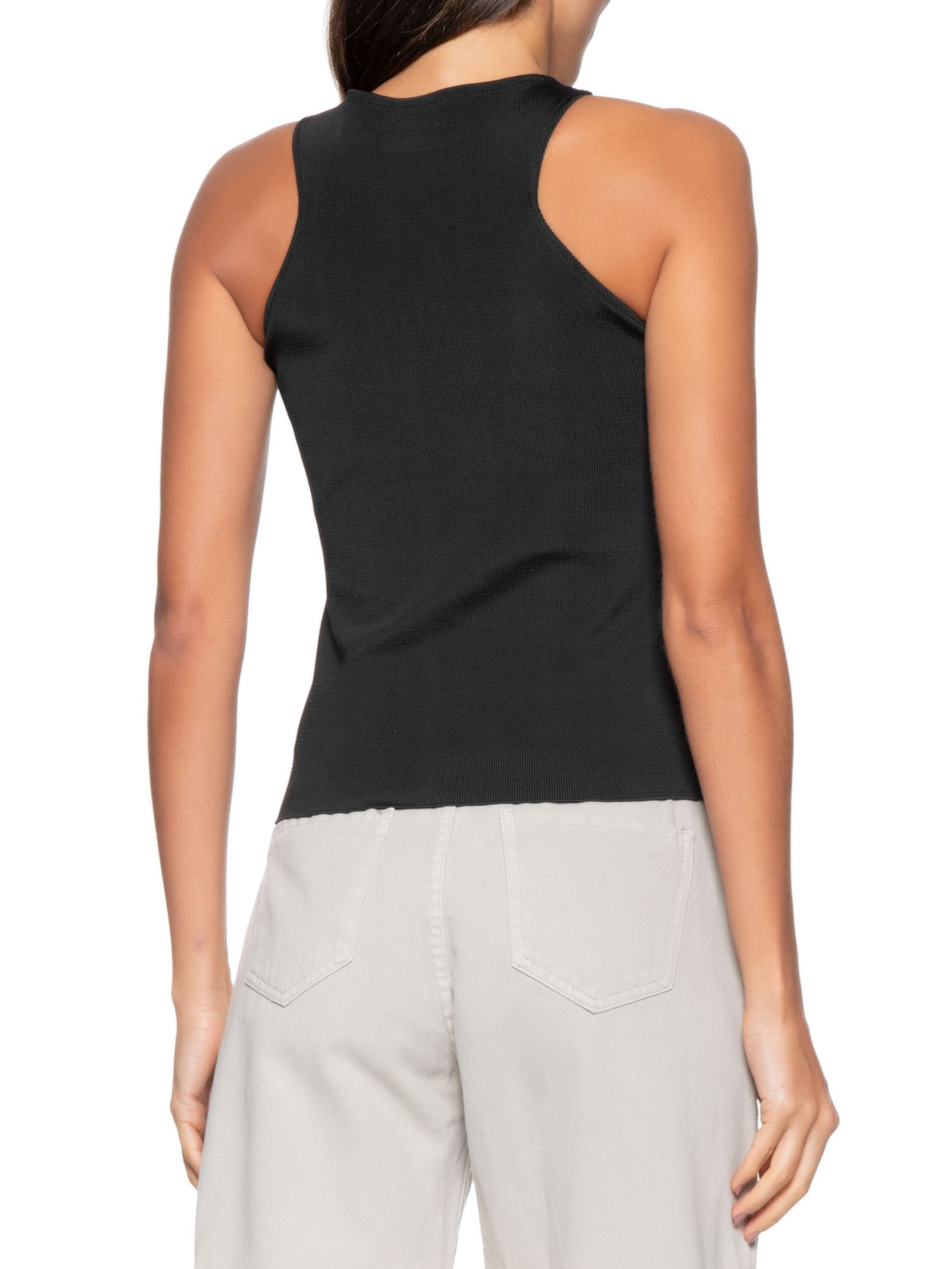 Regata Feminina De Tricot Preto Market 33