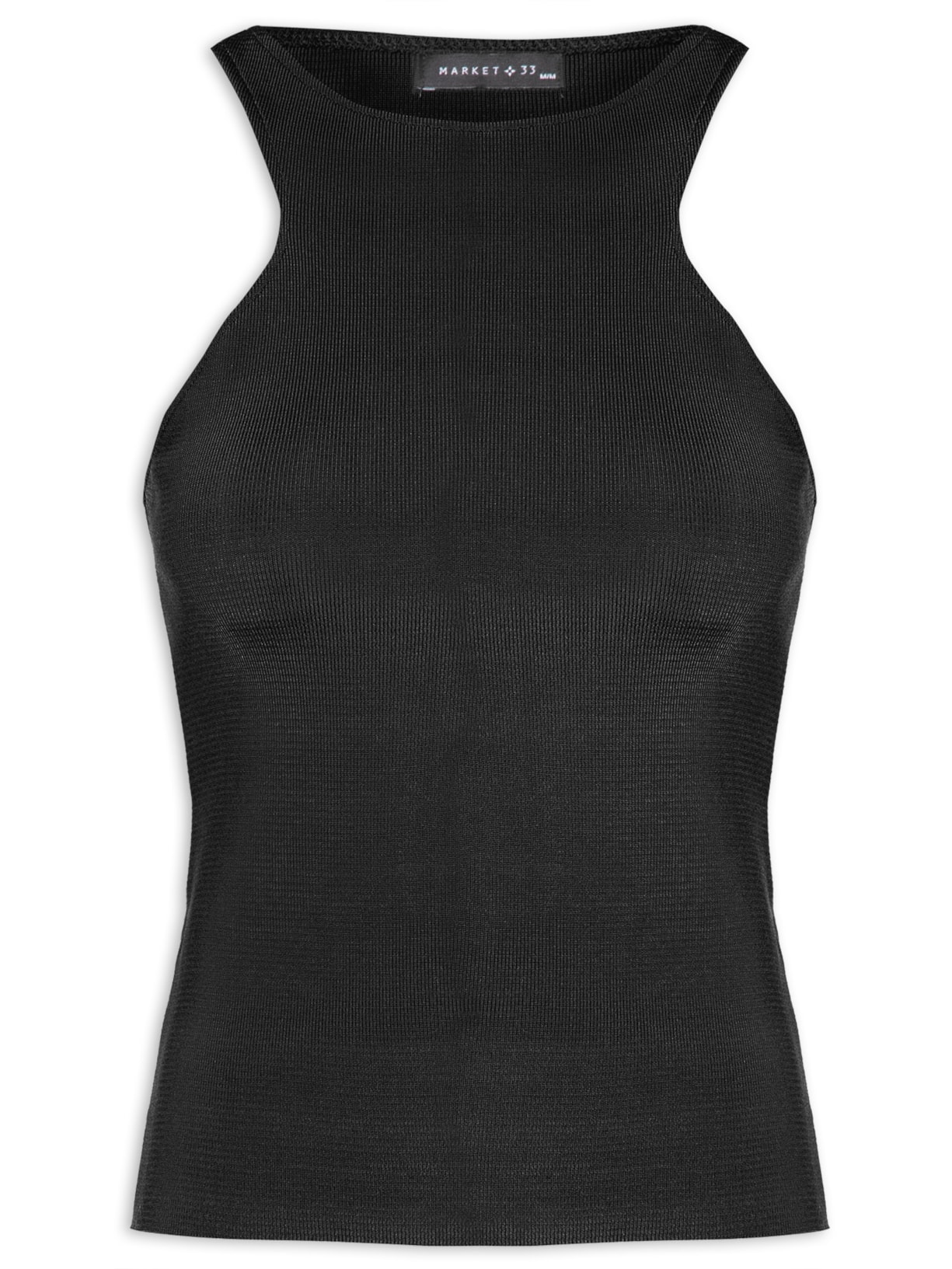 Regata Feminina De Tricot Preto Market 33