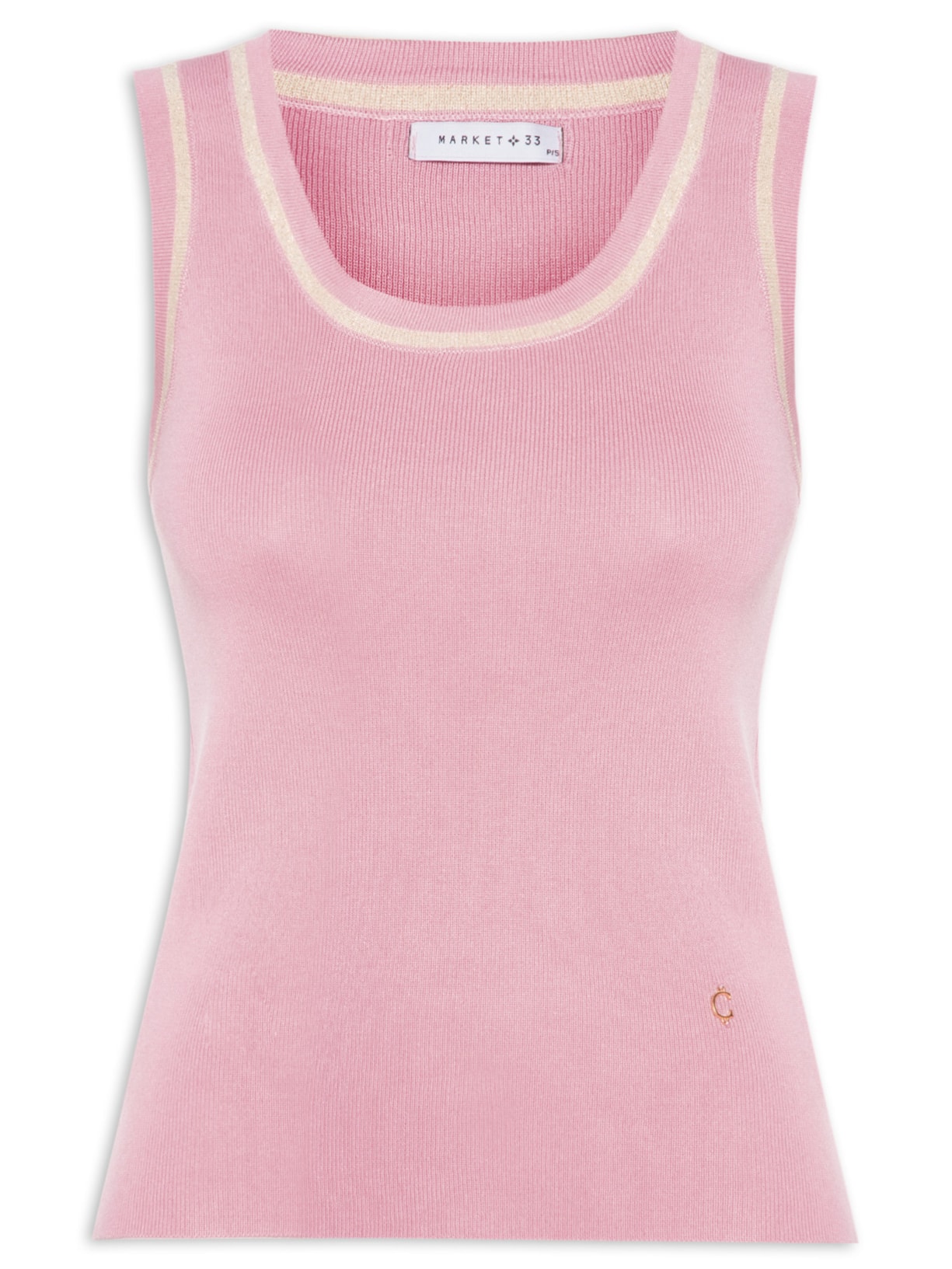 Regata Feminina De Tricot Rosa Market 33