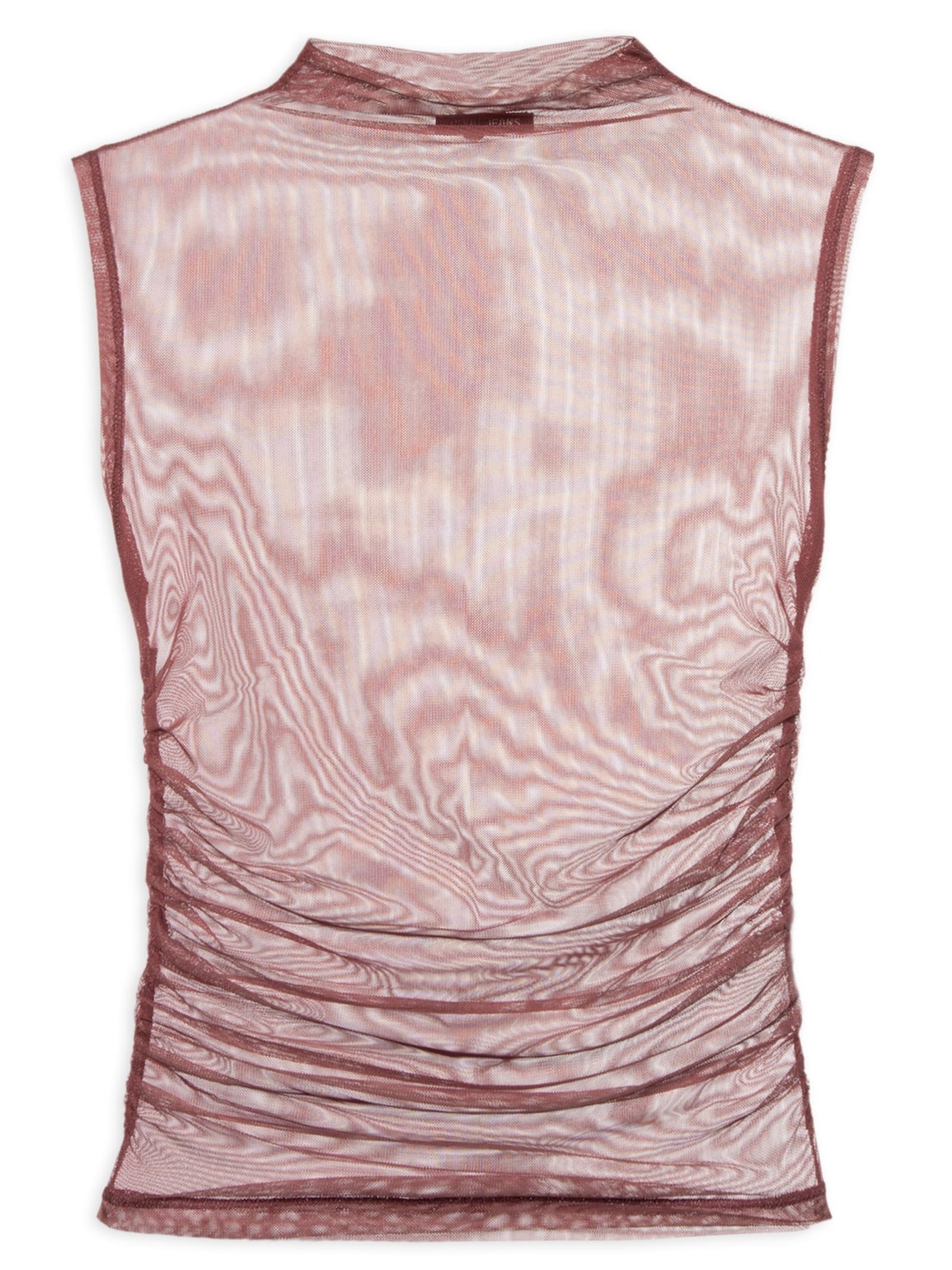 Regata Feminina De Tule Franzidos - Marrom