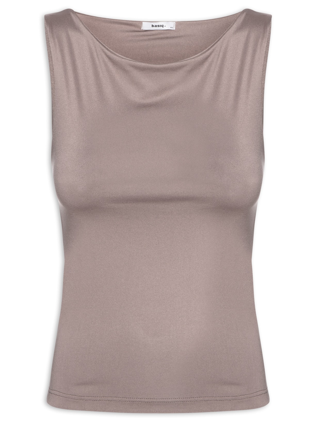 Regata Feminina Decote Canoa - Marrom