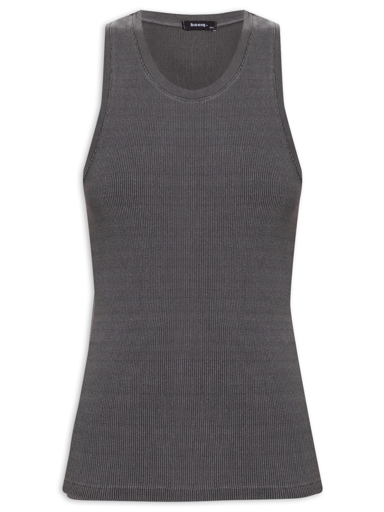 Regata Feminina Decote Nadador - Cinza