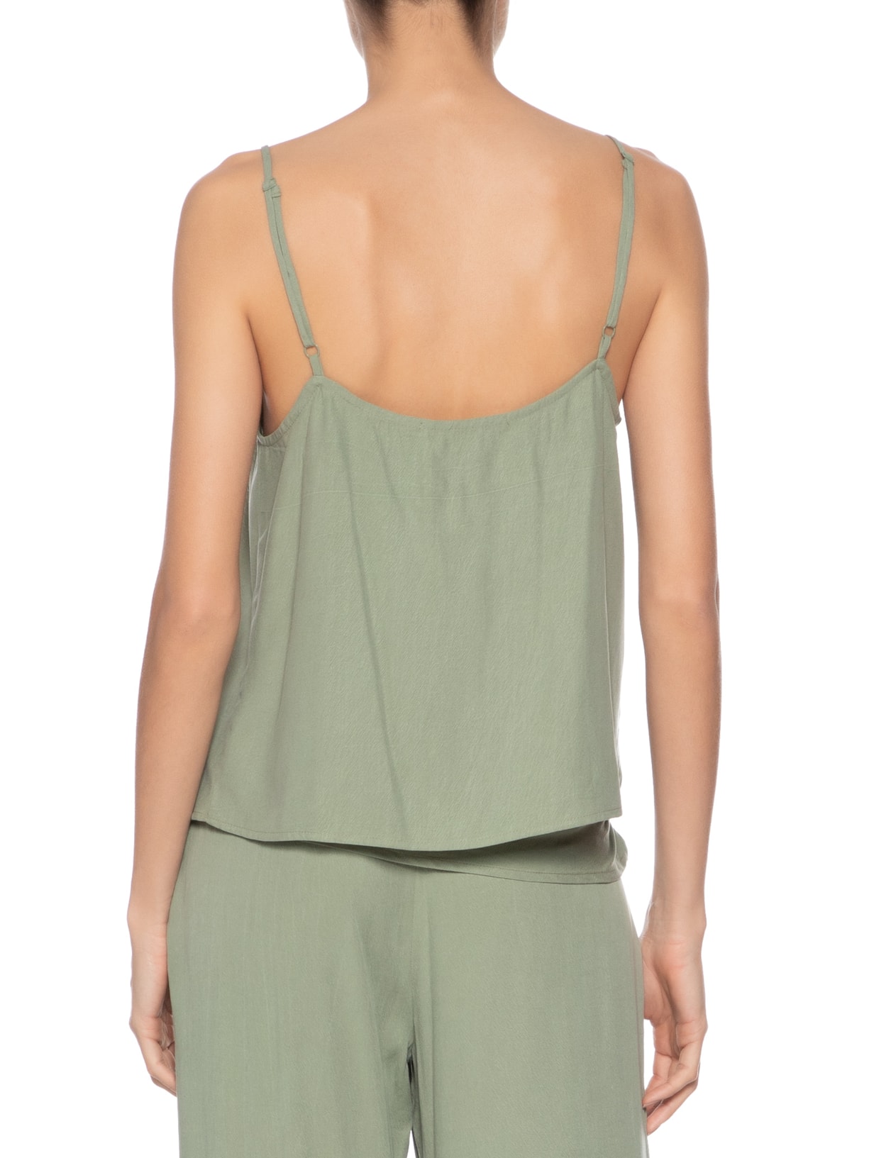 Regata Feminina Decote Pregas Verde Maria Filó