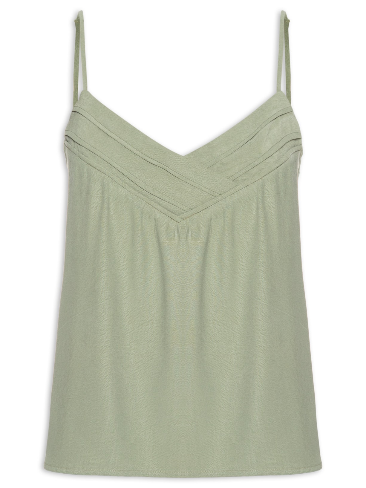 Regata Feminina Decote Pregas Verde Maria Filó