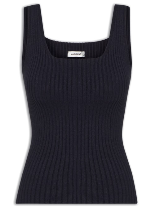 Regata Feminina Decote Quadrado - Azul