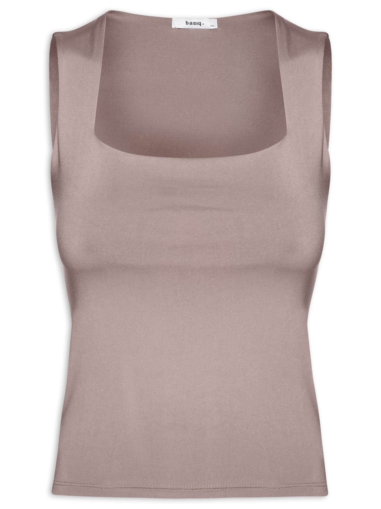 Regata Feminina Decote Quadrado - Marrom